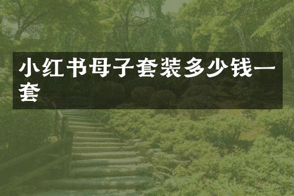 小红书母子套装多少钱一套