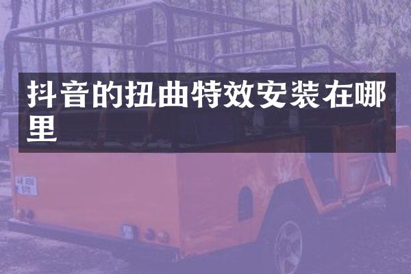 抖音的扭曲特效安装在哪里