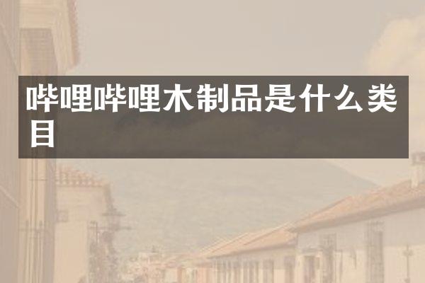 哔哩哔哩木制品是什么类目