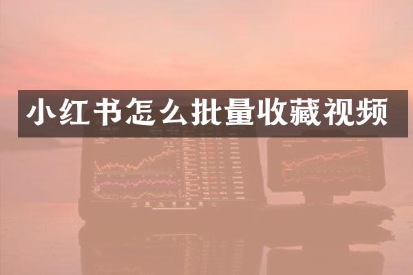 小红书怎么批量收藏视频