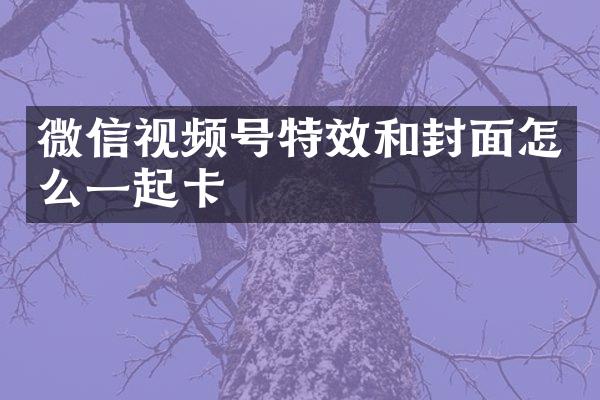微信视频号特效和封面怎么一起卡