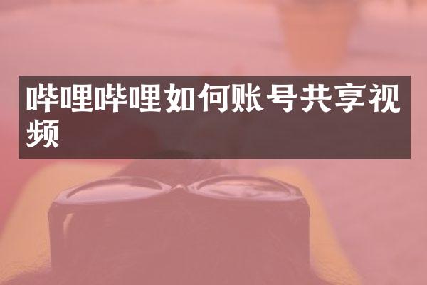 哔哩哔哩如何账号共享视频