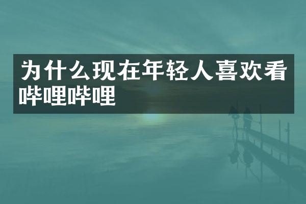 为什么现在年轻人喜欢看哔哩哔哩