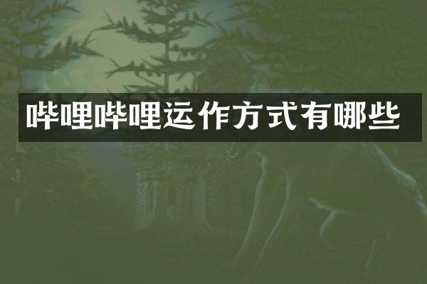 哔哩哔哩运作方式有哪些