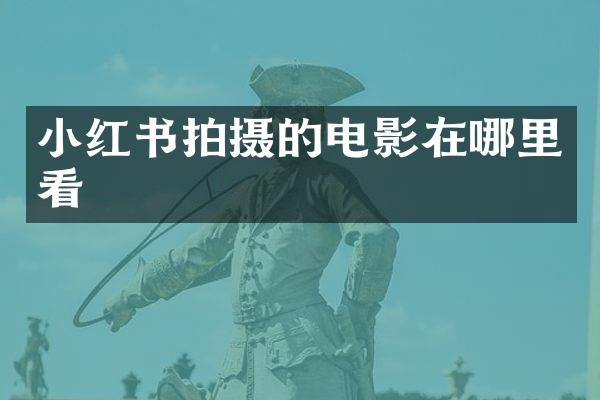 小红书拍摄的电影在哪里看