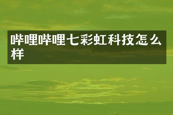 哔哩哔哩七彩虹科技怎么样