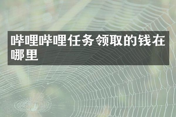 哔哩哔哩任务领取的钱在哪里